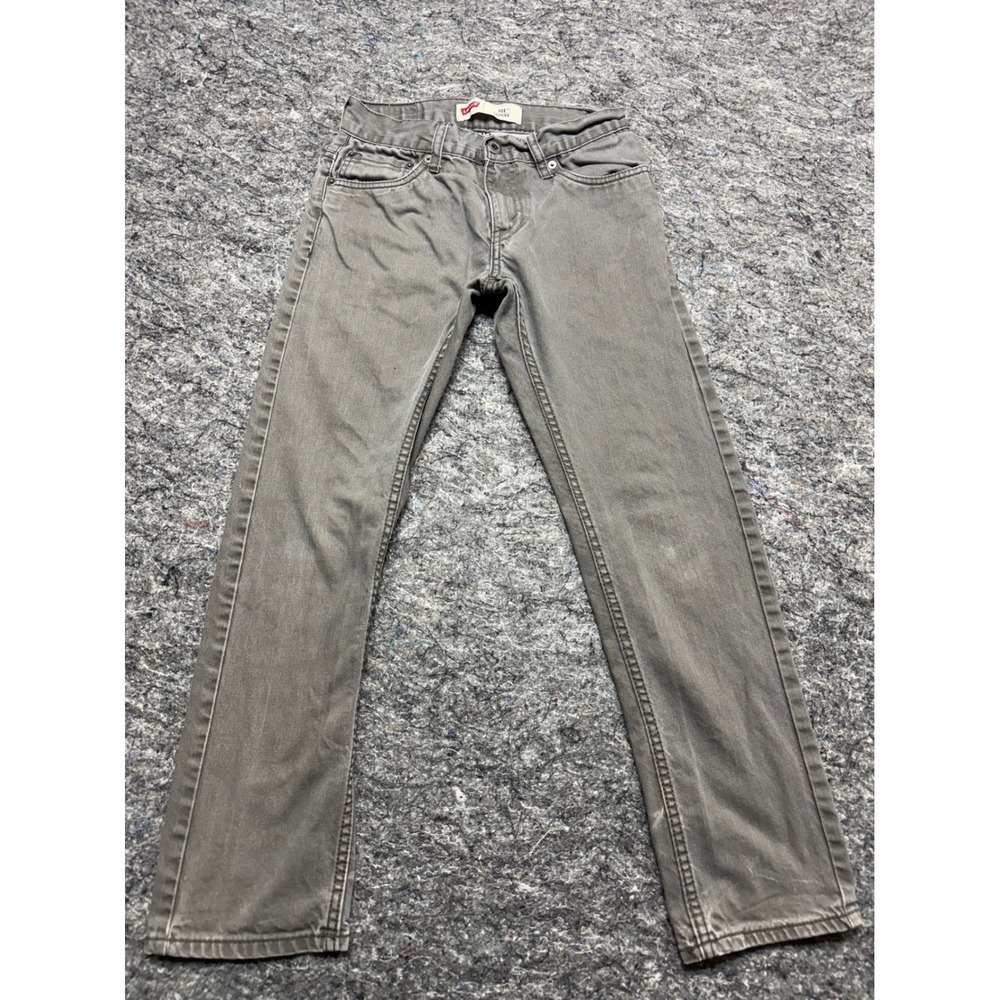 Levis 511 Skinny Jeans Boys Size 12 Reg Grey Denim W26 L26 5511-106